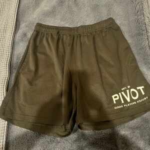 PIVOT Black Athletic Shorts